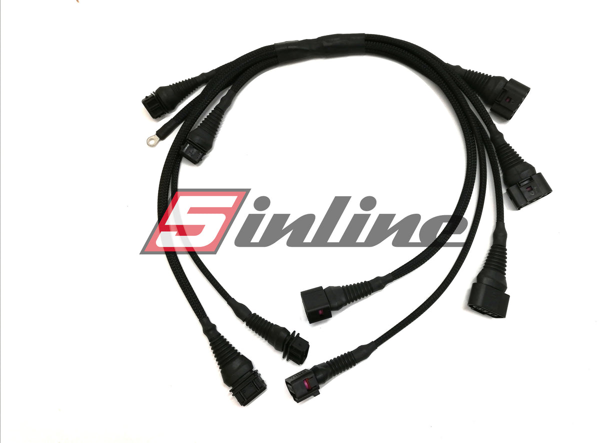 Zündkabelbaum Umbausatz auf TFSi Zündspulen für S2 / RS2 / S4 / S6 ruhende Zündanlage AAN / ADU / ABY