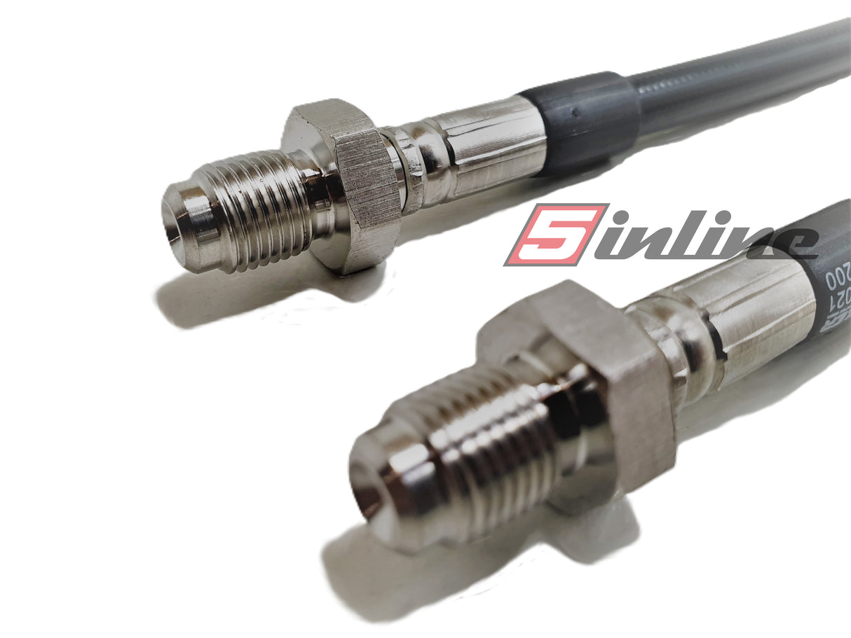 Steel braided brake line set AUDI S2 Coupe HA - approval-free version for standard brake system