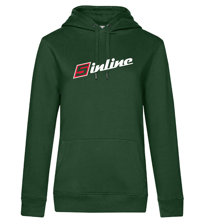 WOMEN'S WEAR Hoodie 5inline Motorsport Bottle-Green"MAKE OLD CARS FAST AGAIN" Sonderangebot