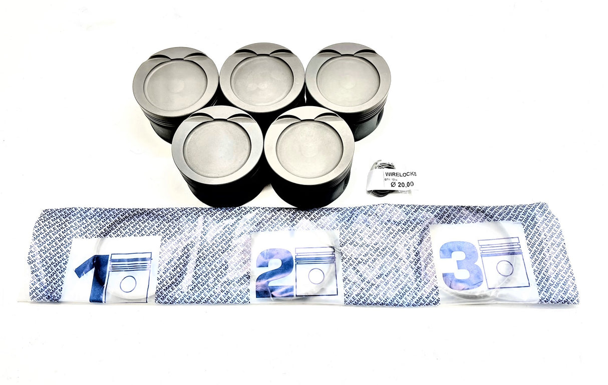 KIT Motorsport Kolben 5inline 81.5/ 82/ 82.5/ 83mm + H-Schaft Pleuel 159 / 22mm 8,5:1 verdichtet für Dieselblock + 95.5mm Kurbelwelle