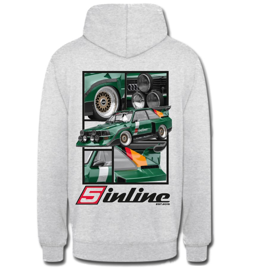 MEN's WEAR Hoodie 5inline Motorsport grau "Projekt S1 E2"
