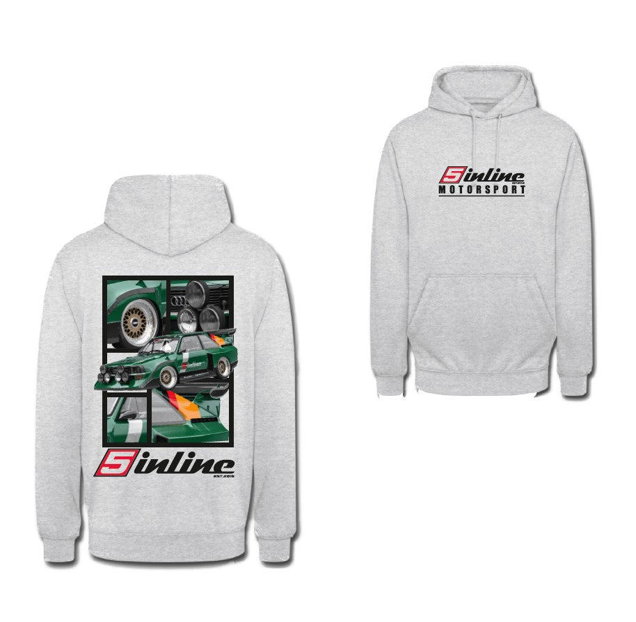 MEN's WEAR Hoodie 5inline Motorsport grau "Projekt S1 E2"