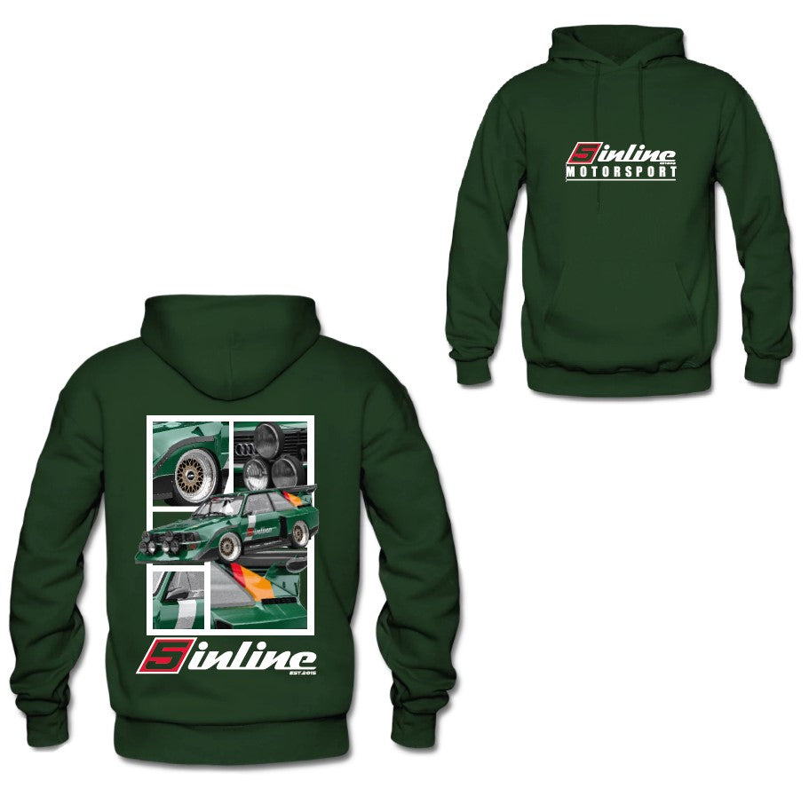 MEN's WEAR Hoodie 5inline Motorsport grün "Projekt S1 E2"