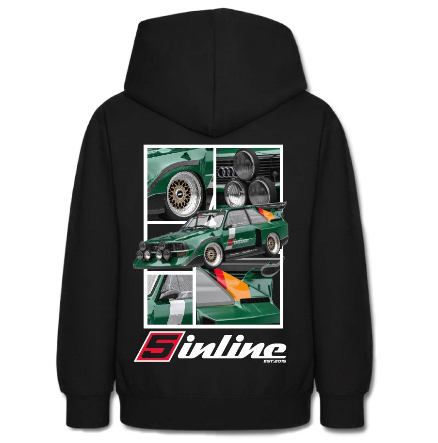 MEN's WEAR Hoodie 5inline Motorsport Green "MAKE OLD CARS FAST AGAIN"