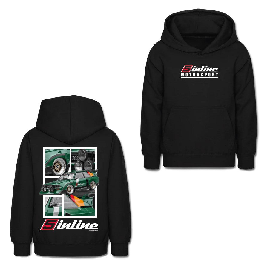 MEN's WEAR Hoodie 5inline Motorsport Green "MAKE OLD CARS FAST AGAIN"