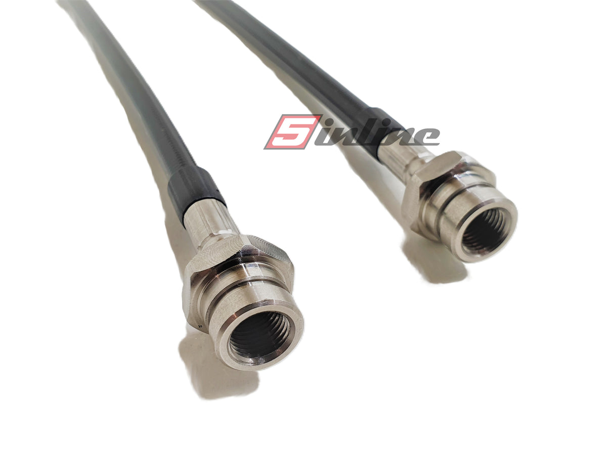 Steel braided brake line set AUDI S2 Coupe HA - approval-free version for standard brake system