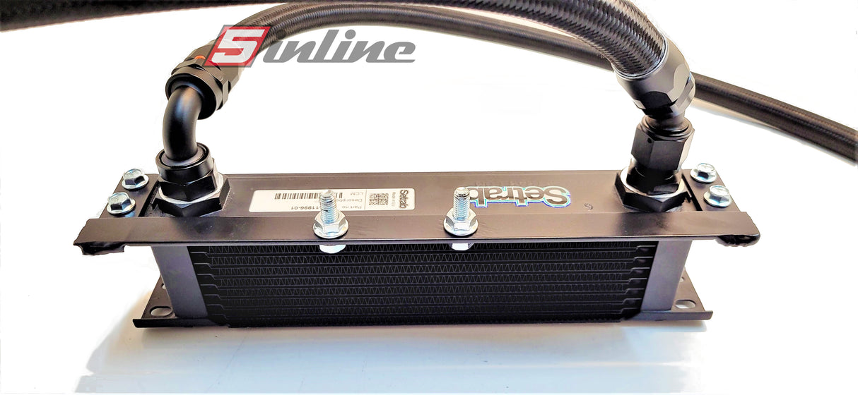 Oil cooler upgrade for Audi S2 SETRAB including dash line system and holder in stainless steel - for original position