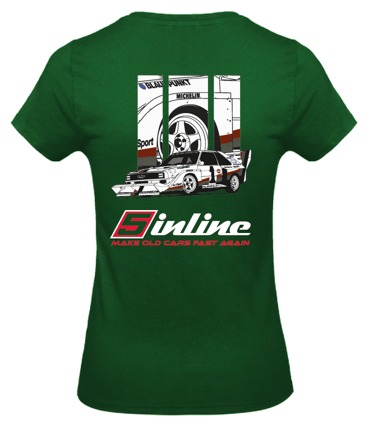 WOMEN'S WEAR T-Shirt 5inline Motorsport Kelly Green "MAKE OLD CARS FAST AGAIN"