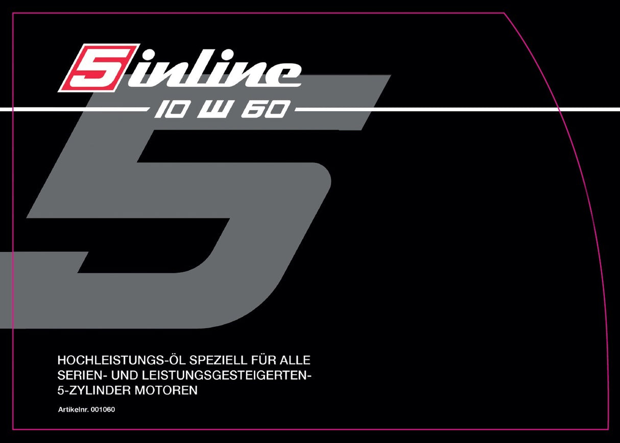 High-performance engine oil specifically for all series and performance-optimized 5-cylinder engines 5L 10W-60 Oil