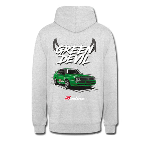 Hoodie 5inline Motorsport Grau "Green Devil"