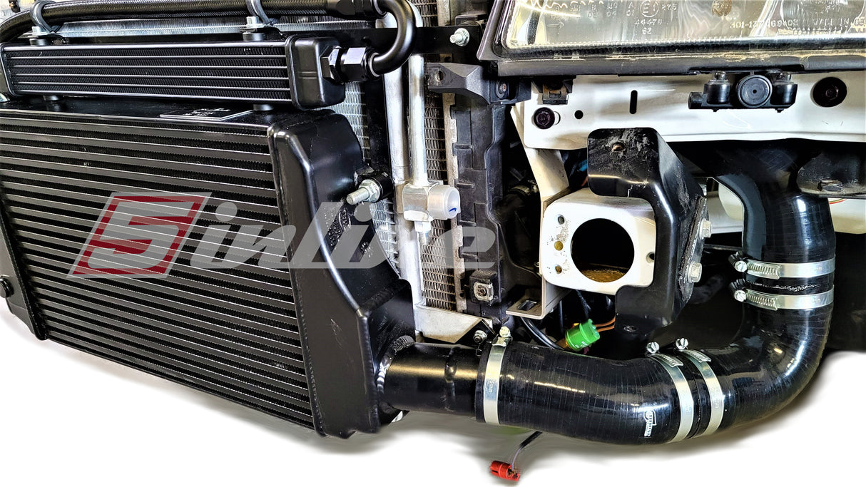 Ladeluftkühler Kit für Audi C4 S4 100 20V Upgrade Ladeluftkühlerkit mit Ölkühler Dash Leitungssystem etc.