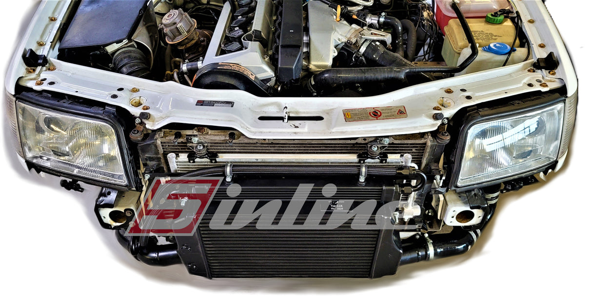 Ladeluftkühler Kit für Audi C4 S4 100 20V Upgrade Ladeluftkühlerkit mit Ölkühler Dash Leitungssystem etc.