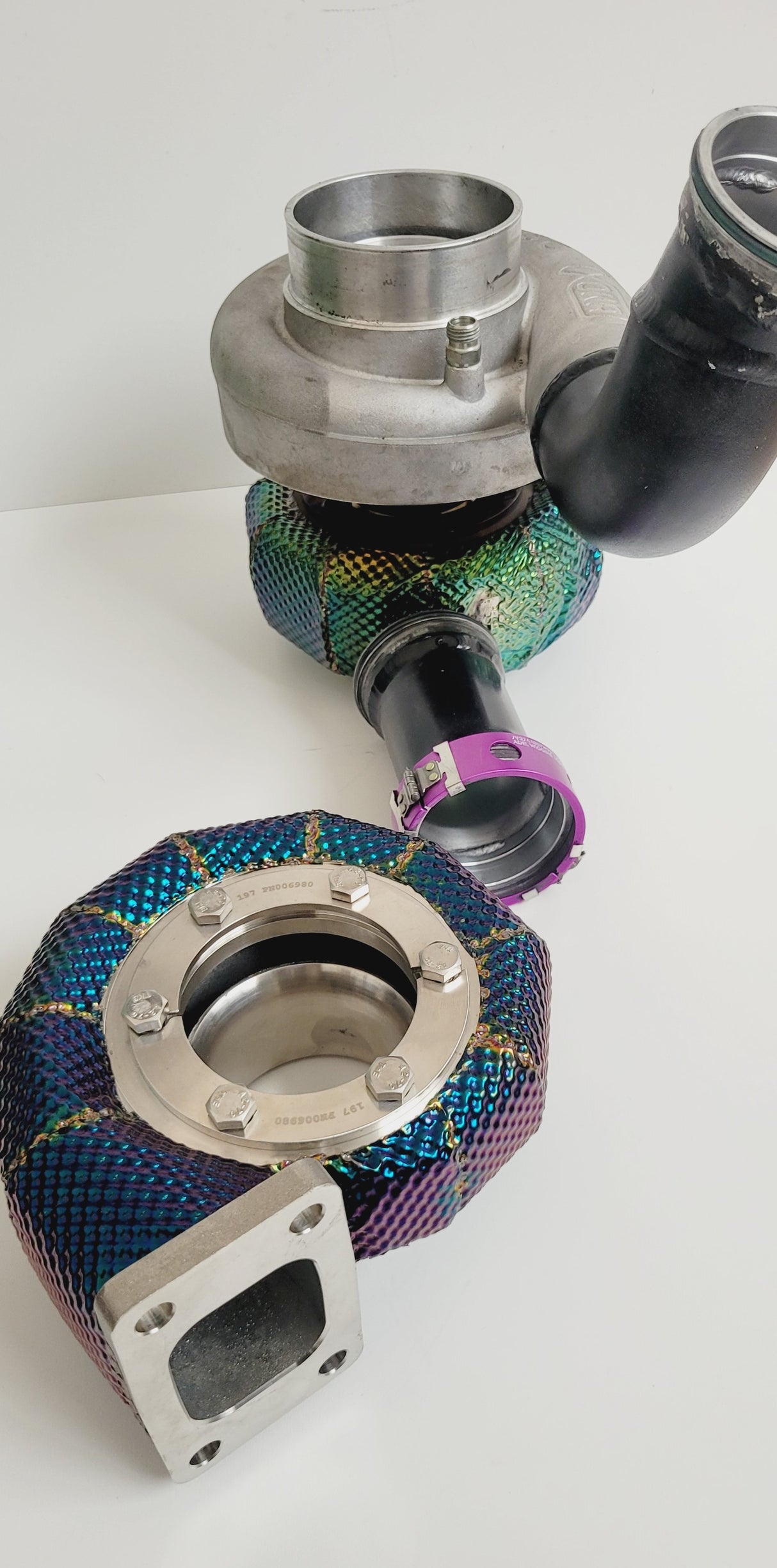 Xona Rotor Turbolader X3C (gebraucht) 0.86 Turbinengehäuse (Thermoisoliert) T3 -Flansch, inkl. Zweitem Turbinengehäuse Sonderangebot