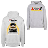 MEN's WEAR Hoodie 5inline Motorsport grau "Racing Design Retro"