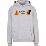 MEN's WEAR Hoodie 5inline Motorsport grau "Racing Design Retro"