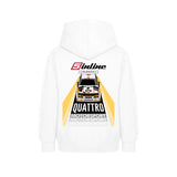 MEN's WEAR Hoodie 5inline Motorsport weiss "Racing Design Retro"