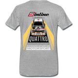 MEN'S WEAR T- Shirt 5inline Motorsport Grau "Racing Design Retro"
