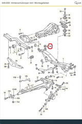 Achskörperlager C4 /Typ 44 / V8 Lager / Lagerung Hinterachse / als Satz / 4 Stück