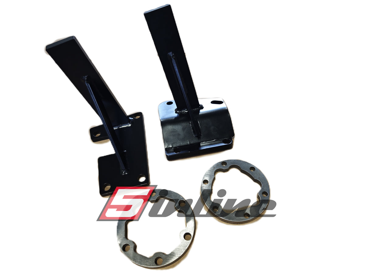 Getriebehalter / Adapterringe Audi 200 20V für Umbau auf 01E Getriebe (6-Gang und 5-Gang) passt auch für S2 Typ 89 (bei Umbau auf 6-Gang)