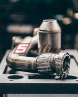 Hosenrohr / Downpipe 3" für Audi S2 / RS2 / S4 / S6 / 200 20V (Serienkrümmer / RS2 Krümmer) inkl. HJS Motorsportkatalysator WIG geschweißt inkl. gültiger Papiere zur Eintragung beim TÜV