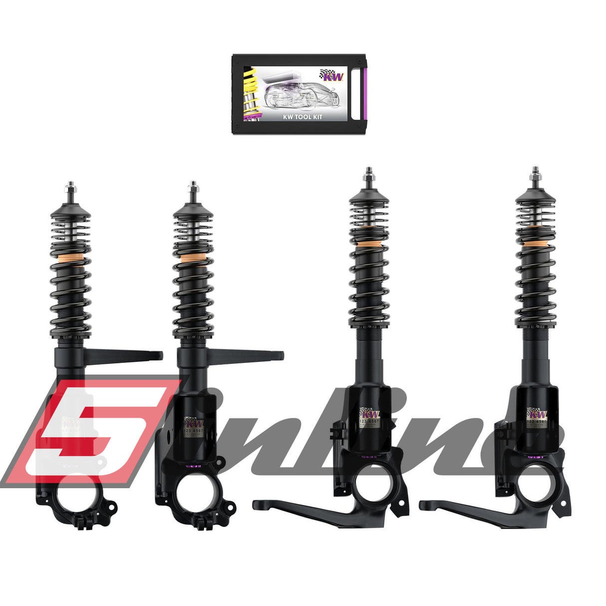 Gewindefahrwerk KW V3 Audi Urquattro 10V / 20V (Federbeine im Tausch) Classic Line schwarz