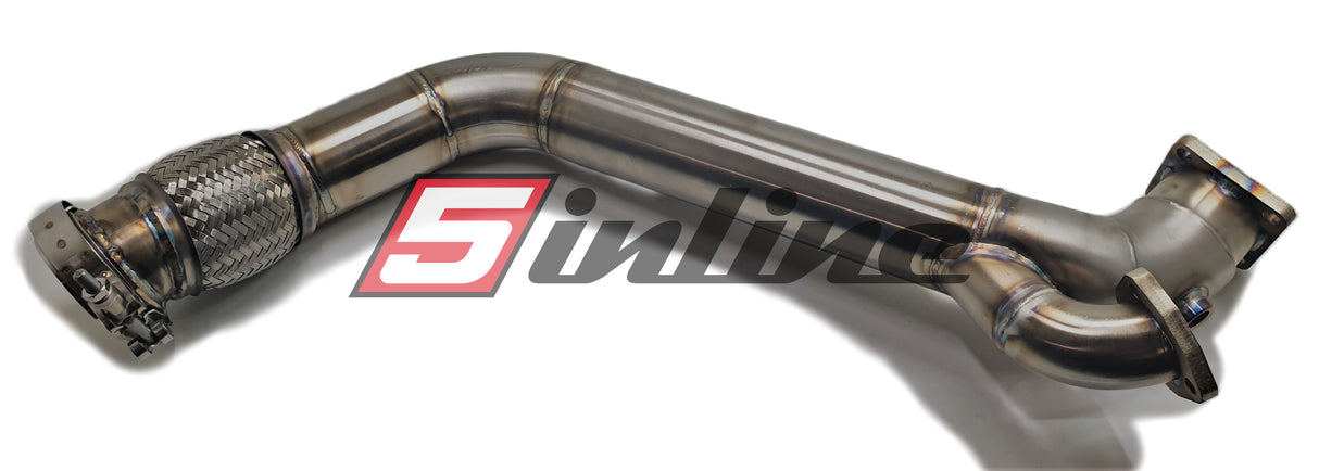 Hosenrohr / Downpipe Audi S2 / RS2 / S4 / S6 / 200 20V 76mm inkl. V-Band + Flex Rohr - für Wagner-Krümmer