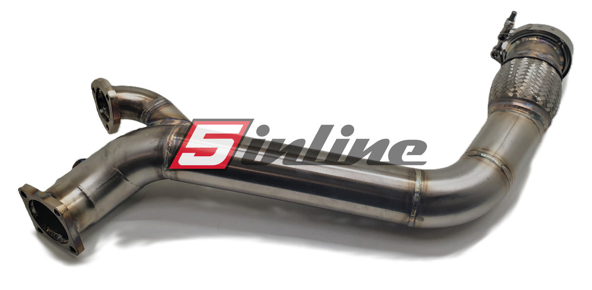 Y-pipe / downpipe Audi S2 / RS2 / S4 / S6 / 200 20V 76mm incl. V-band for OEM /RS2 manifold