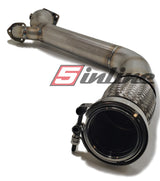 Y-pipe / downpipe Audi S2 / RS2 / S4 / S6 / 200 20V 76mm incl. V-band for OEM /RS2 manifold