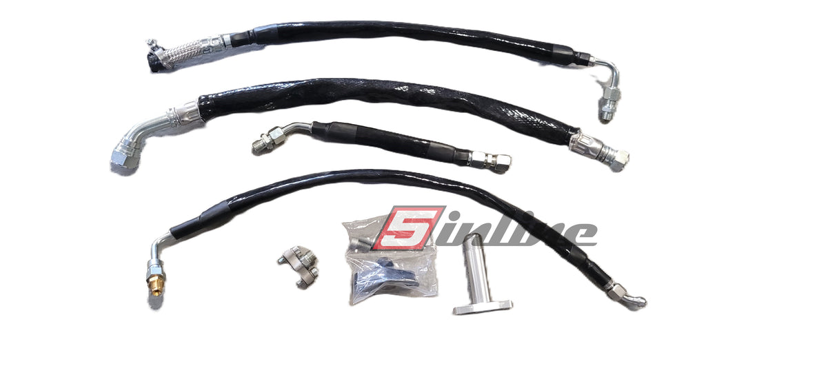 Oil + Waterlines for all Turbochargers and exhaust manifolds