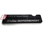 Zündleistenabdeckung / Zündspulenabdeckung 2.5L 20V Turbo schwarz mit Kühlschlitzen und gefrästem Logo 5inline Motorsport